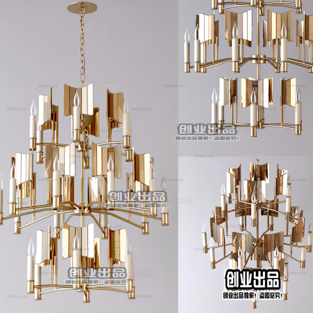 41 Celling lamp 3d models Vol.06