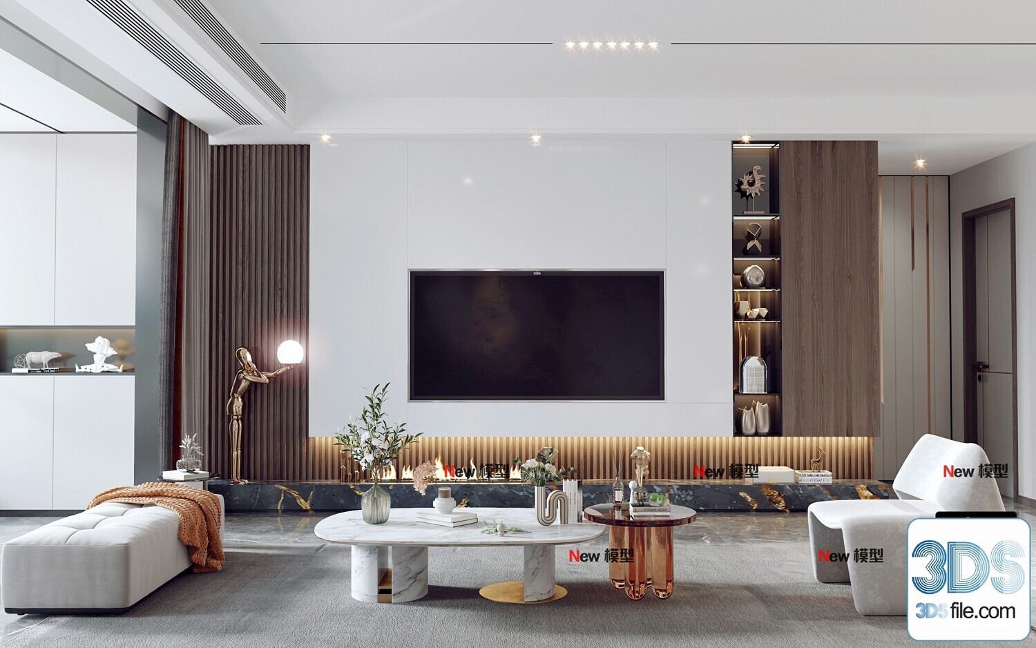 20 Living Room 3d Models Vol.24-Vray