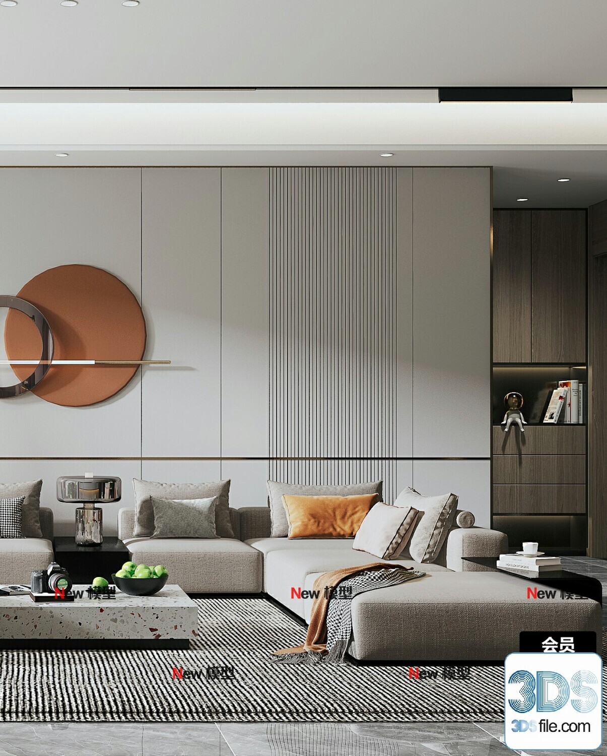 20 Living Room 3d Models Vol.24-Vray