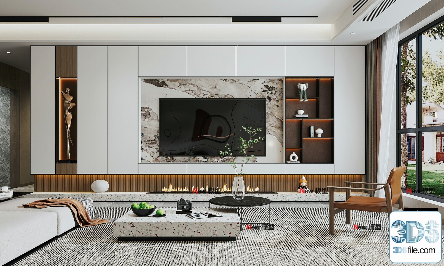 20 Living Room 3d Models Vol.24-Vray