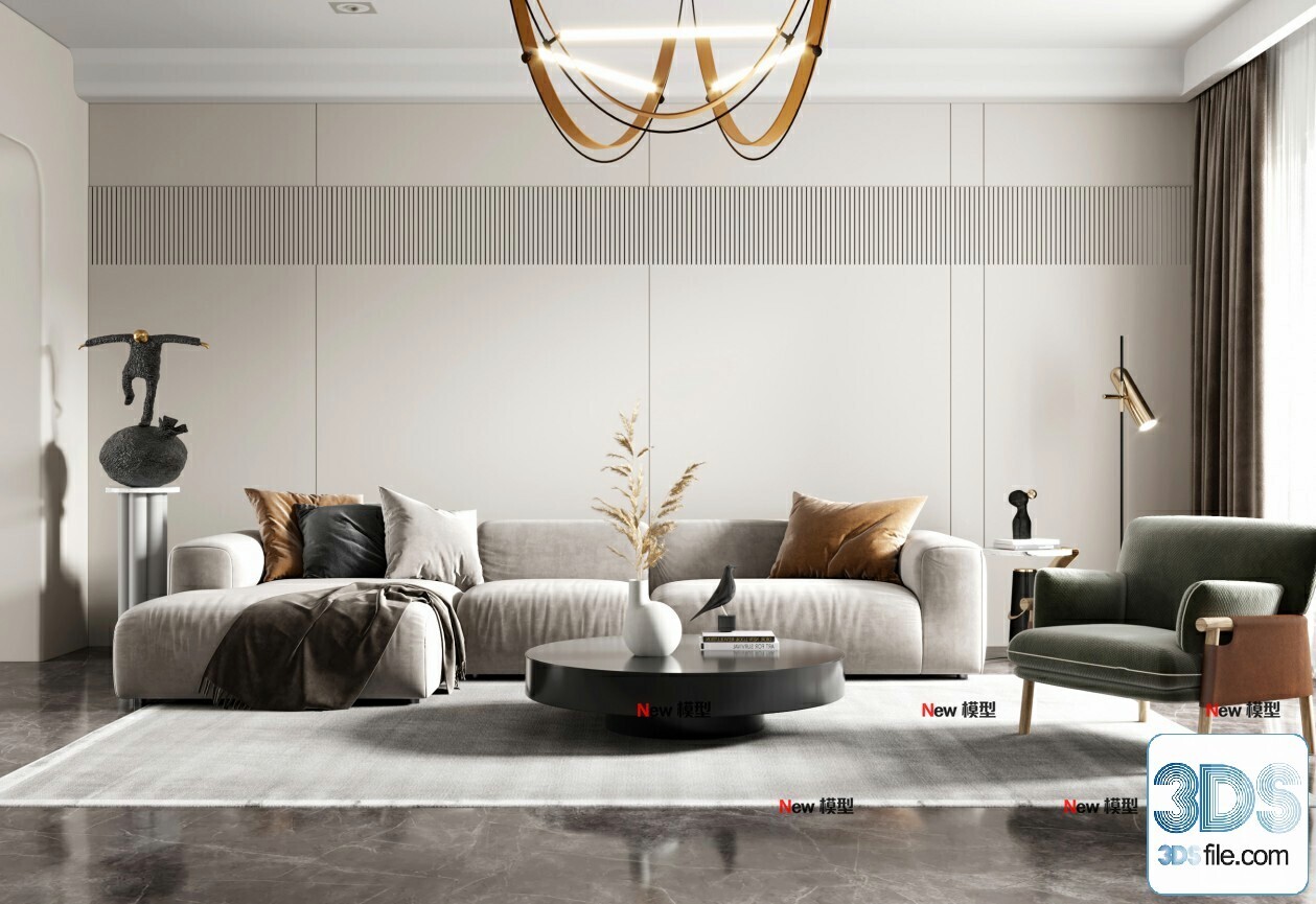 20 Living Room 3d Models Vol.24-Vray