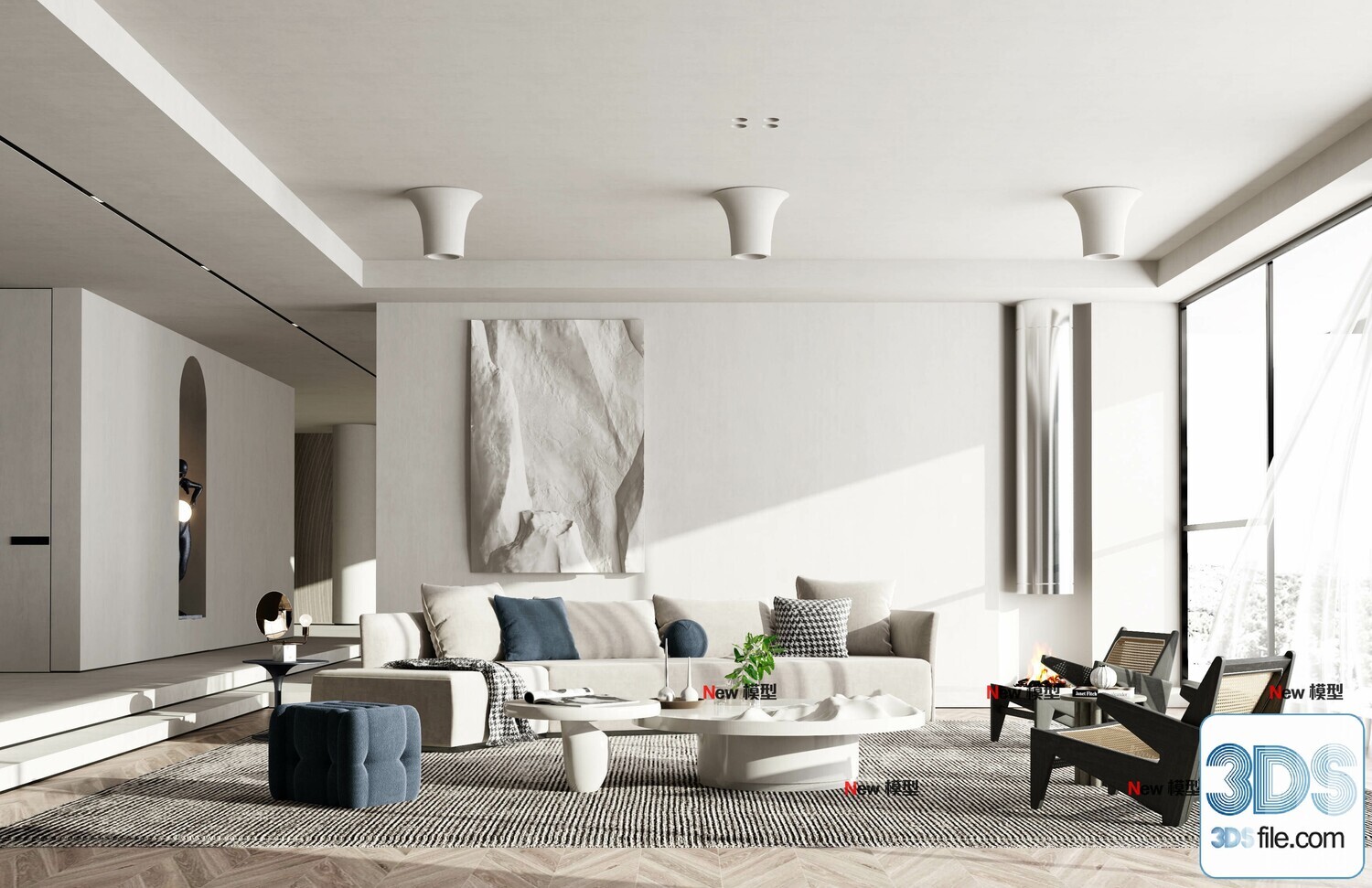 20 Living Room 3d Models Vol.24-Vray