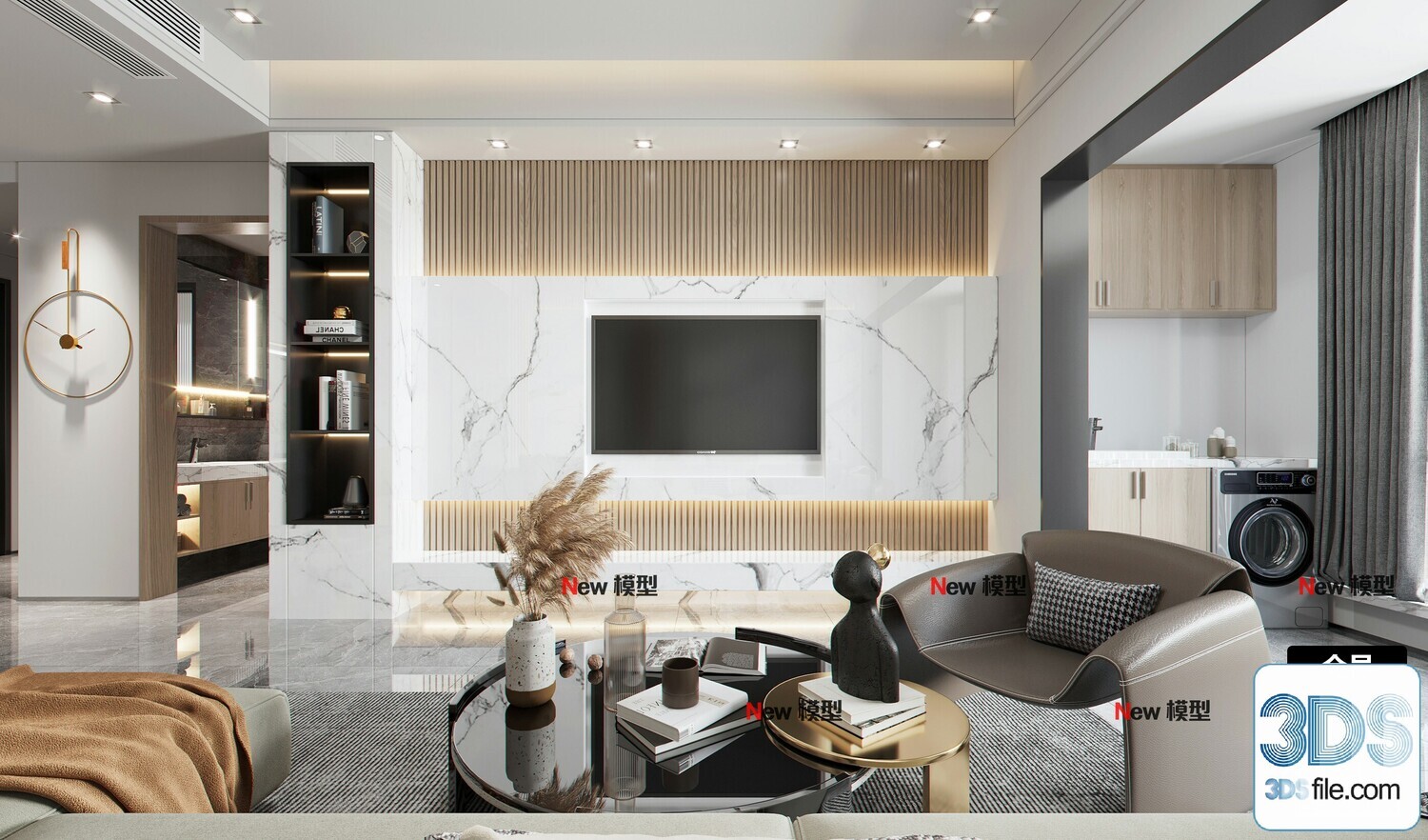 20 Living Room 3d Models Vol.24-Vray