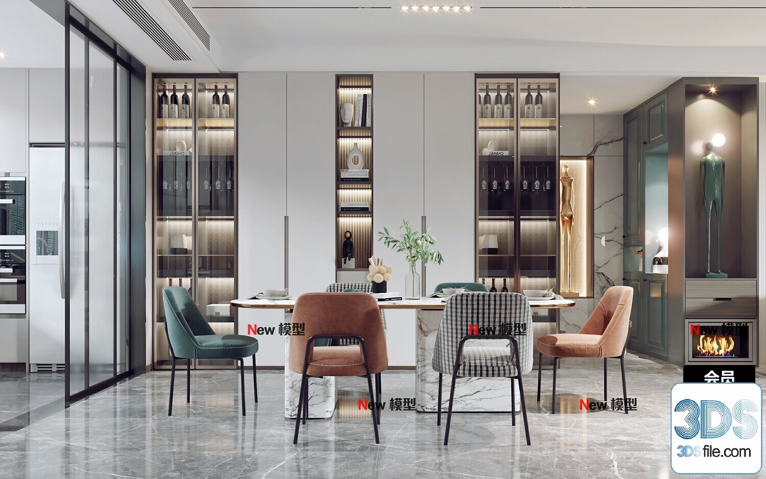 20 Living Room 3d Models Vol.24-Vray