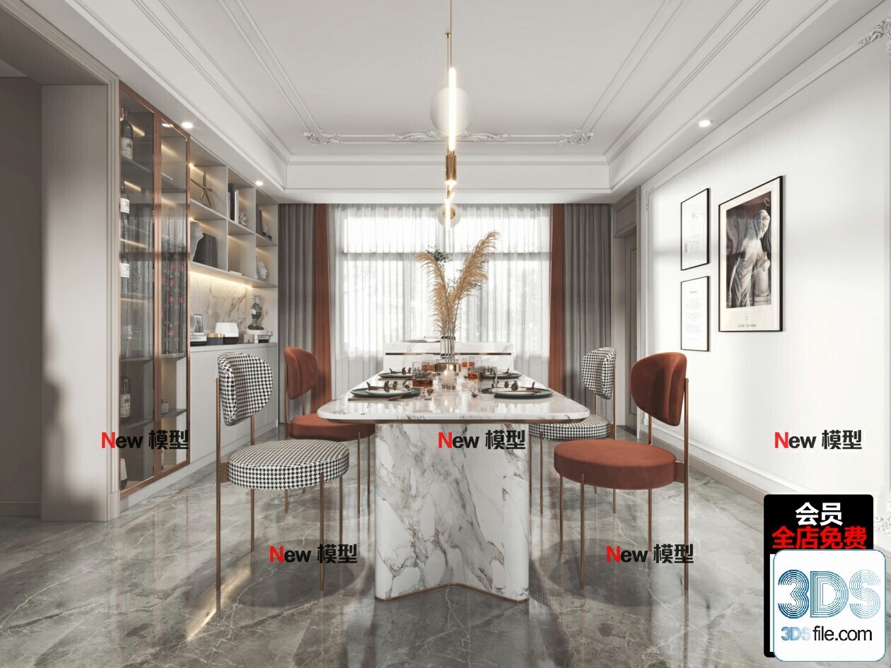 20 Living Room 3d Models Vol.24-Vray