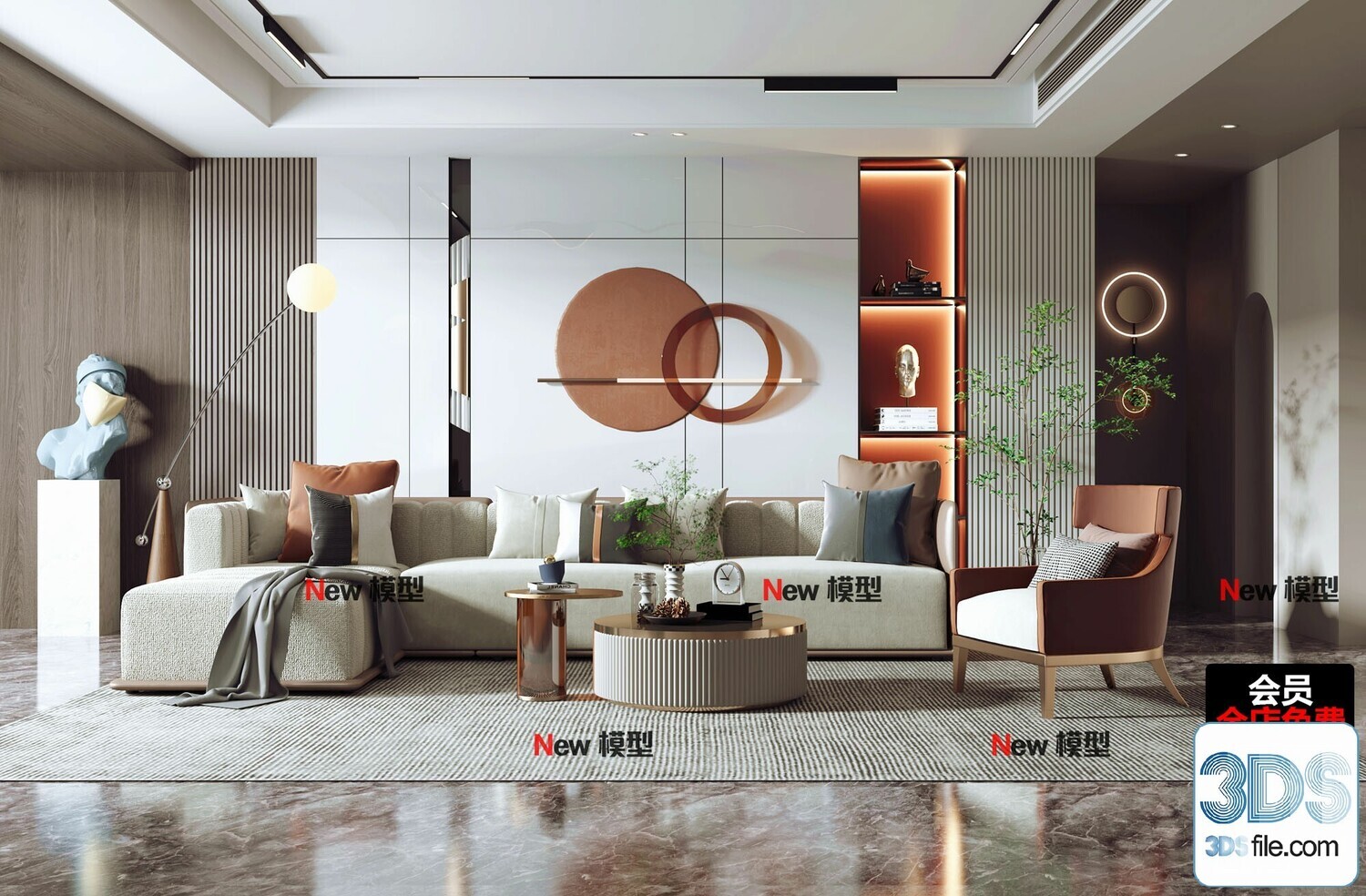 20 Living Room 3d Models Vol.24-Vray