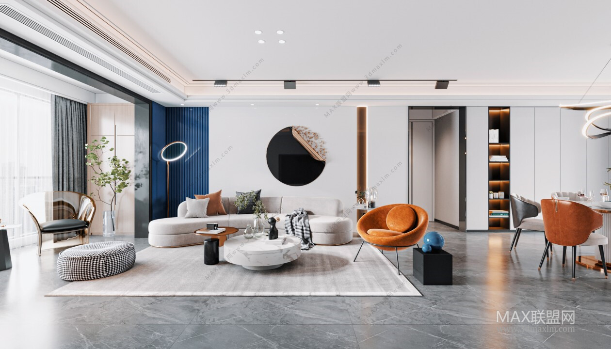 20 Living Room 3d Models Vol.24-Vray