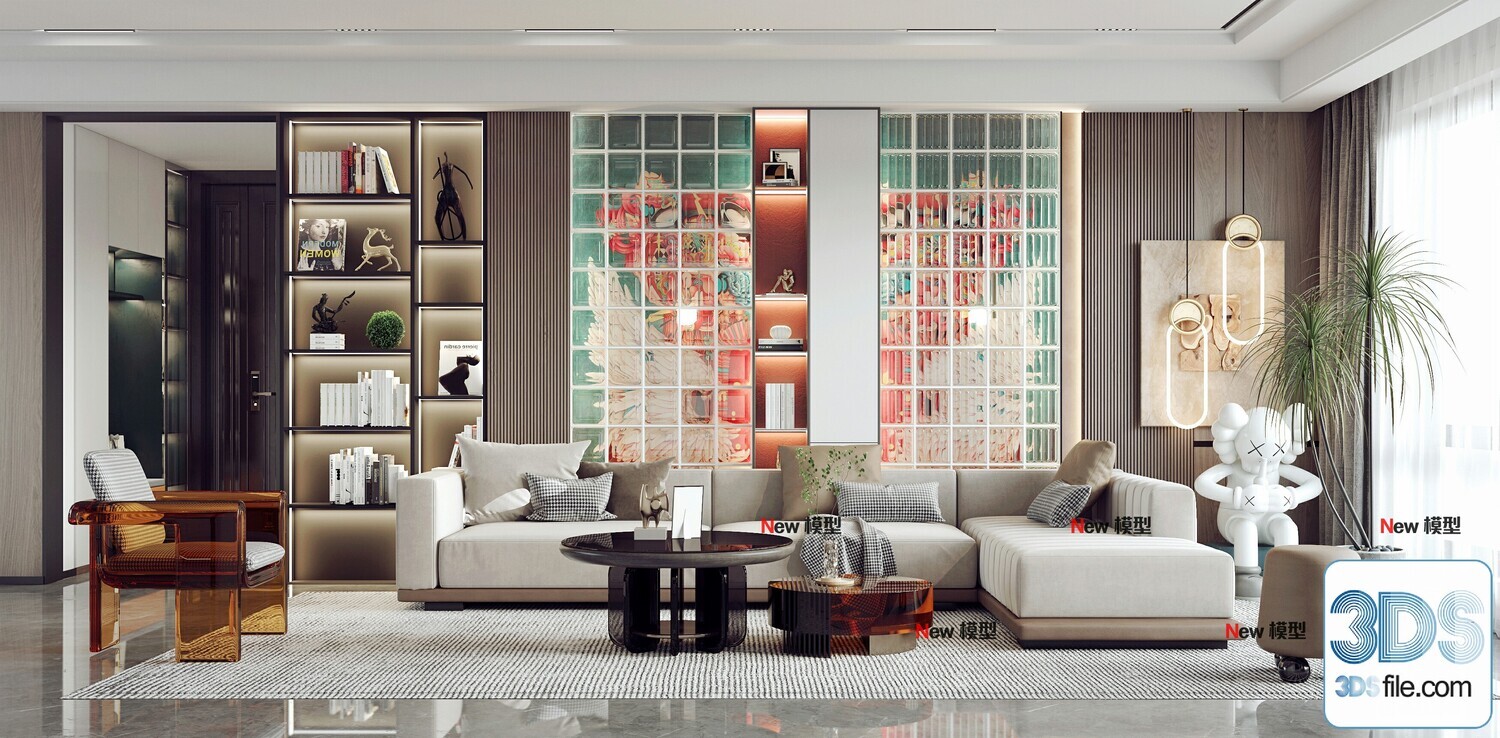 20 Living Room 3d Models Vol.24-Vray