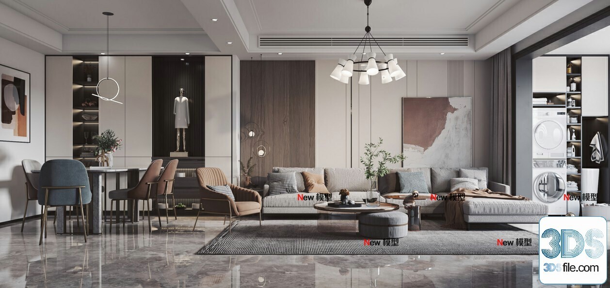 20 Living Room 3d Models Vol.24-Vray