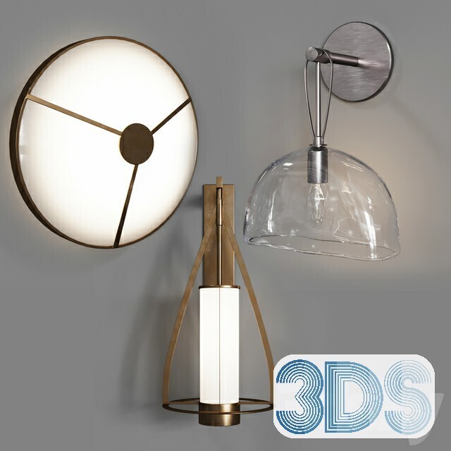 68 Wall Lamp 3d Models Vol.03