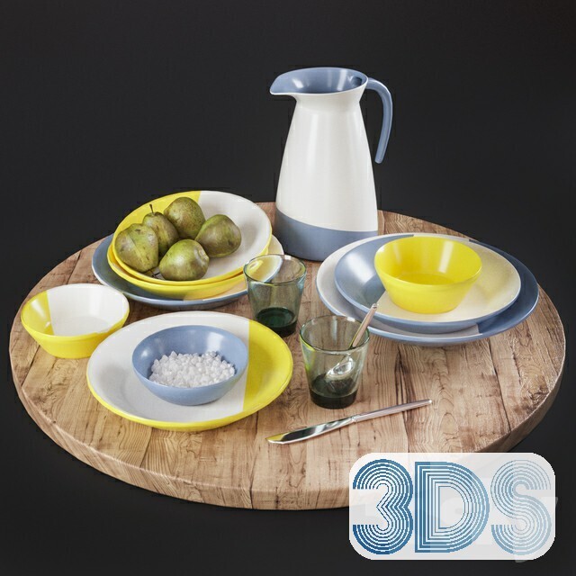 34 Tableware Decorations 3d Models Vol.01
