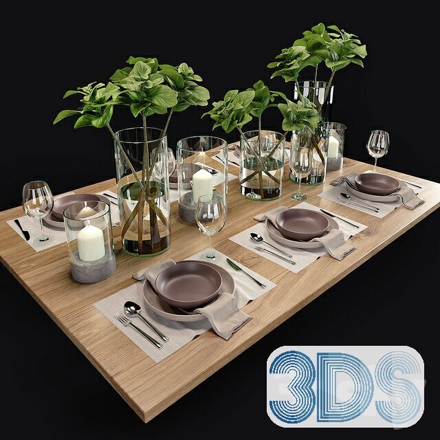 34 Tableware Decorations 3d Models Vol.01