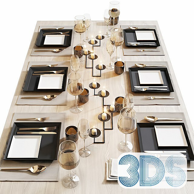 34 Tableware Decorations 3d Models Vol.01