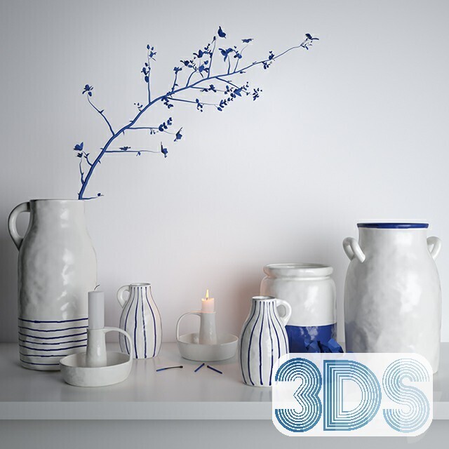 34 Tableware Decorations 3d Models Vol.01