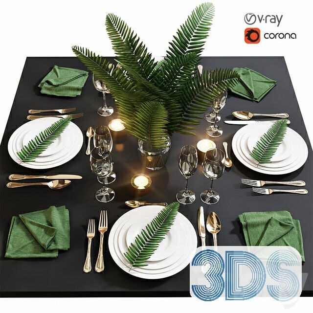 34 Tableware Decorations 3d Models Vol.01