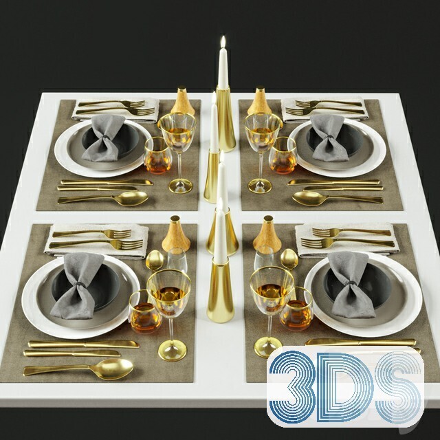 34 Tableware Decorations 3d Models Vol.01