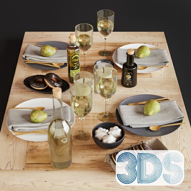 34 Tableware Decorations 3d Models Vol.01