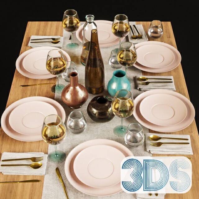 34 Tableware Decorations 3d Models Vol.01