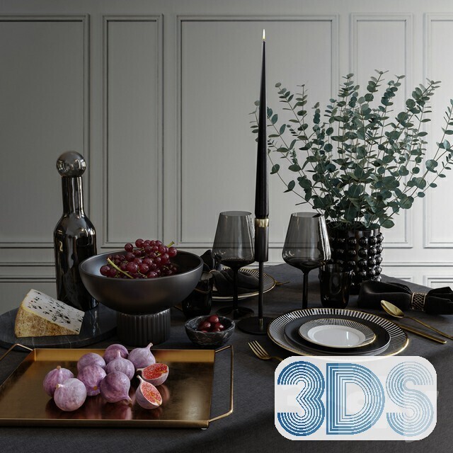 34 Tableware Decorations 3d Models Vol.01