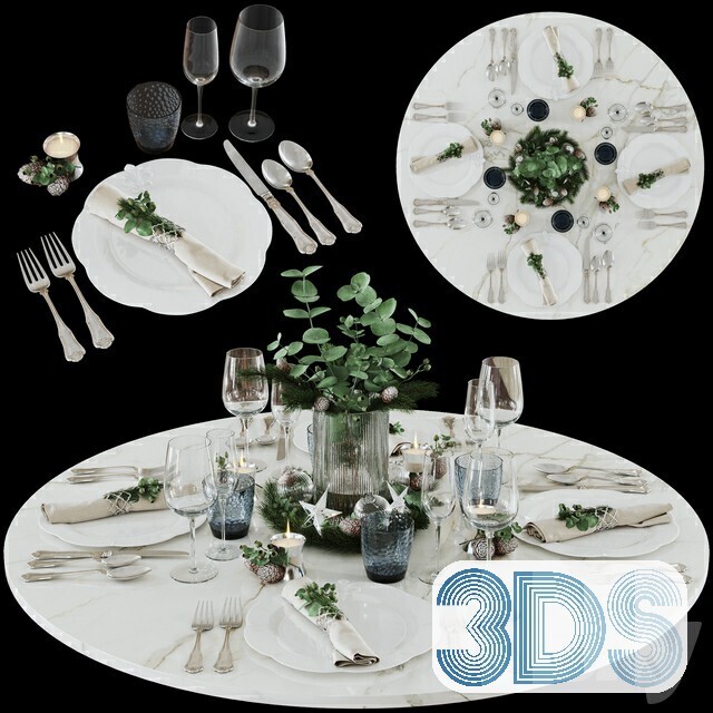 34 Tableware Decorations 3d Models Vol.01