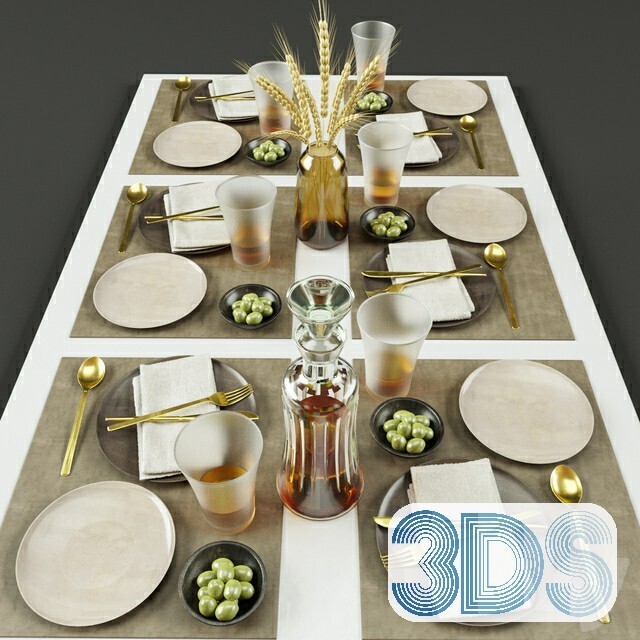34 Tableware Decorations 3d Models Vol.01