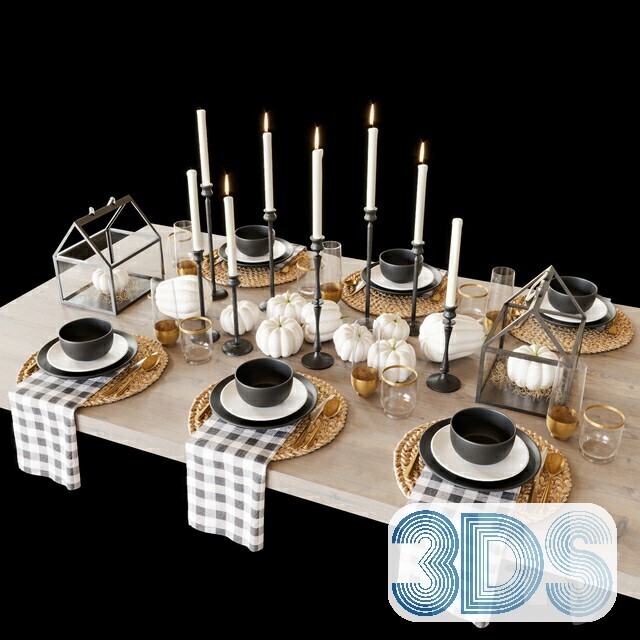 34 Tableware Decorations 3d Models Vol.01