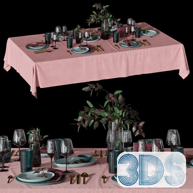 34 Tableware Decorations 3d Models Vol.01