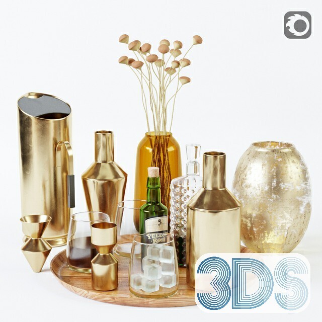 34 Tableware Decorations 3d Models Vol.01
