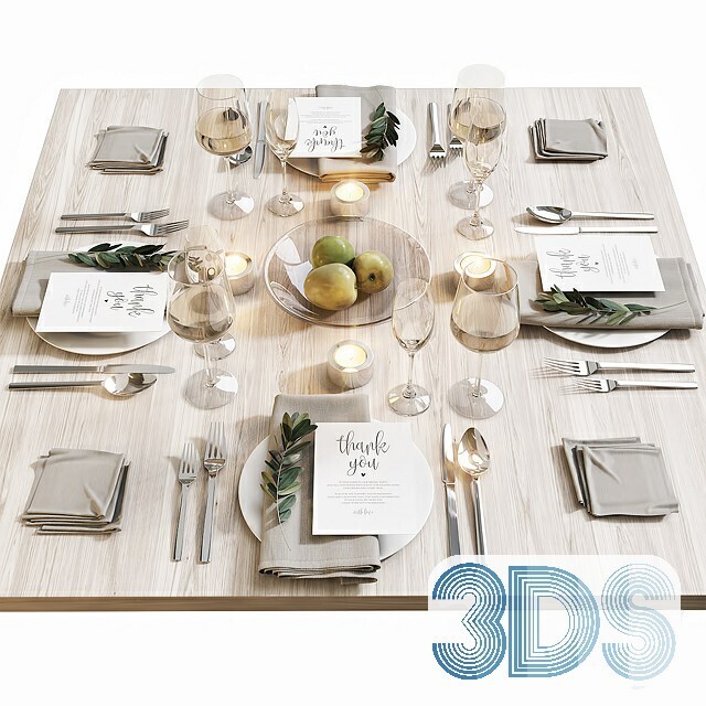 34 Tableware Decorations 3d Models Vol.01