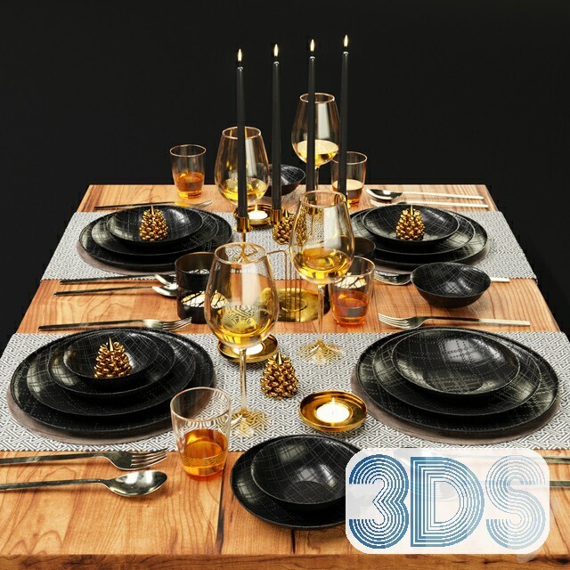 34 Tableware Decorations 3d Models Vol.01