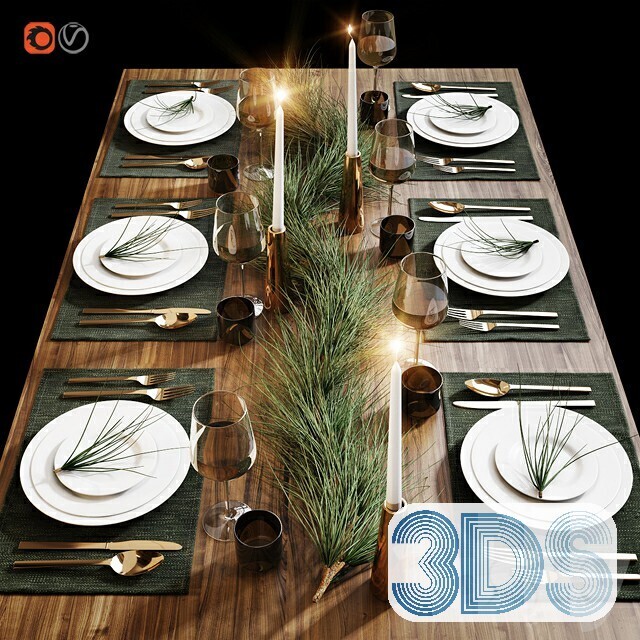 34 Tableware Decorations 3d Models Vol.01