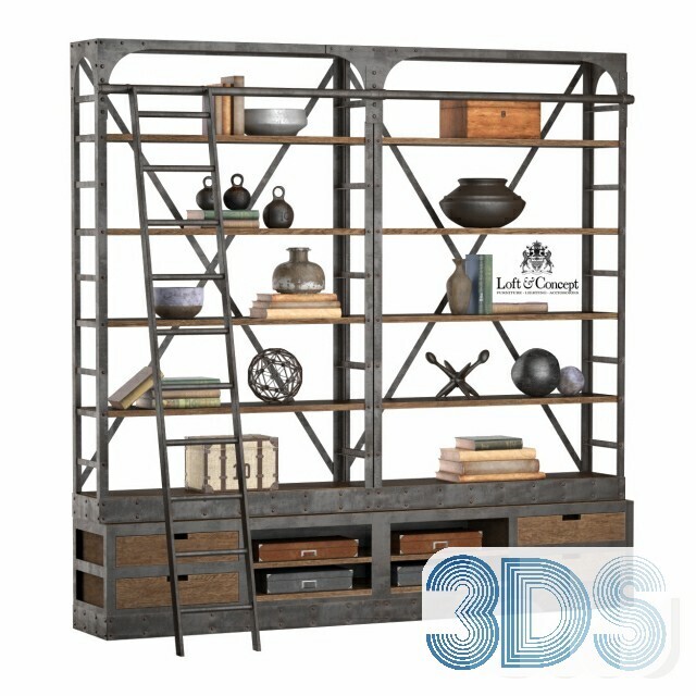 76 Bookcase 3d Models Vol.01