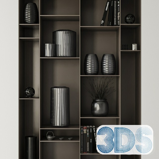 76 Bookcase 3d Models Vol.01