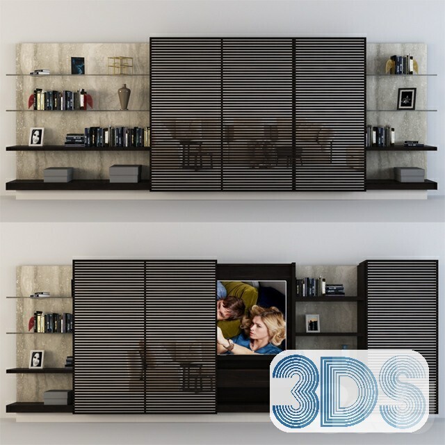 76 Bookcase 3d Models Vol.01