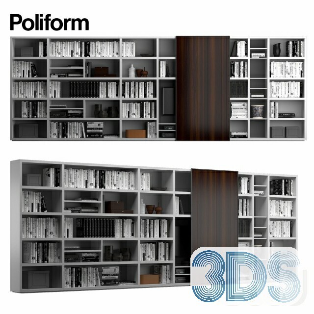 76 Bookcase 3d Models Vol.01