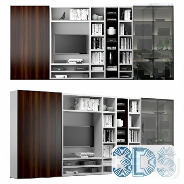 76 Bookcase 3d Models Vol.01