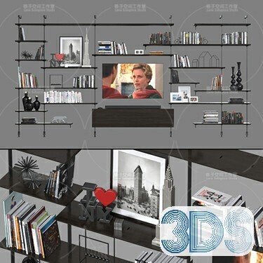 76 Bookcase 3d Models Vol.01