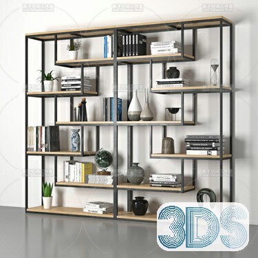 76 Bookcase 3d Models Vol.01