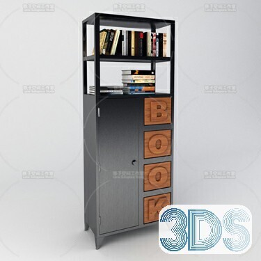 76 Bookcase 3d Models Vol.01