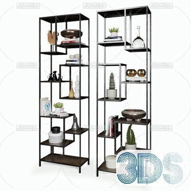 76 Bookcase 3d Models Vol.01