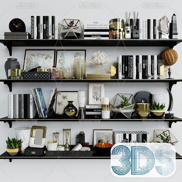 76 Bookcase 3d Models Vol.01