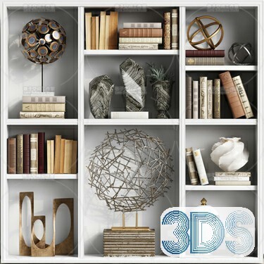 76 Bookcase 3d Models Vol.01