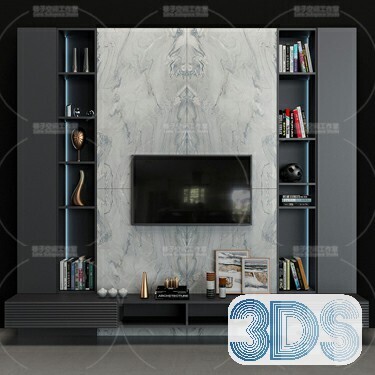 76 Bookcase 3d Models Vol.01