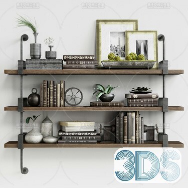 76 Bookcase 3d Models Vol.01