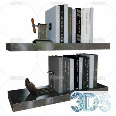 76 Bookcase 3d Models Vol.01