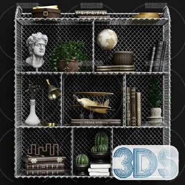 76 Bookcase 3d Models Vol.01
