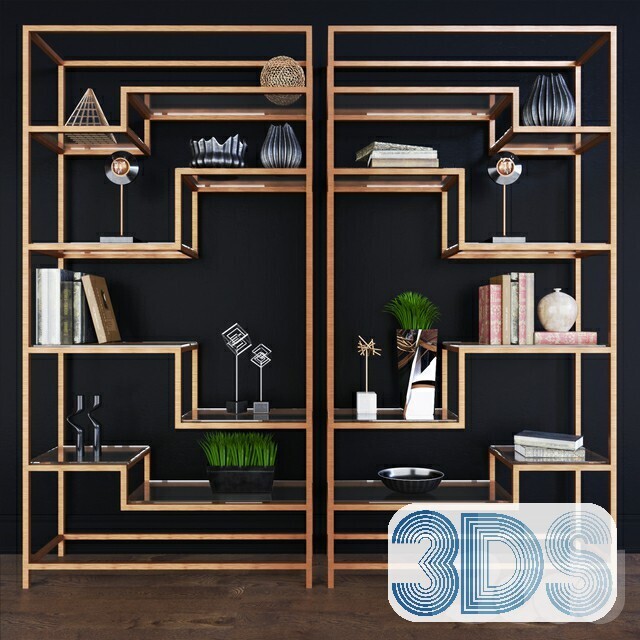 76 Bookcase 3d Models Vol.01