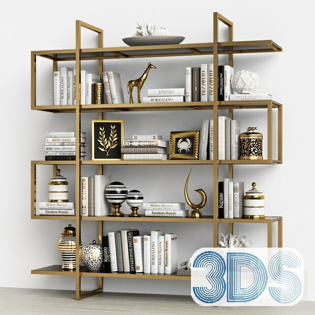 76 Bookcase 3d Models Vol.01