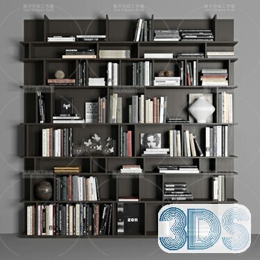 76 Bookcase 3d Models Vol.01