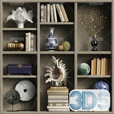76 Bookcase 3d Models Vol.01